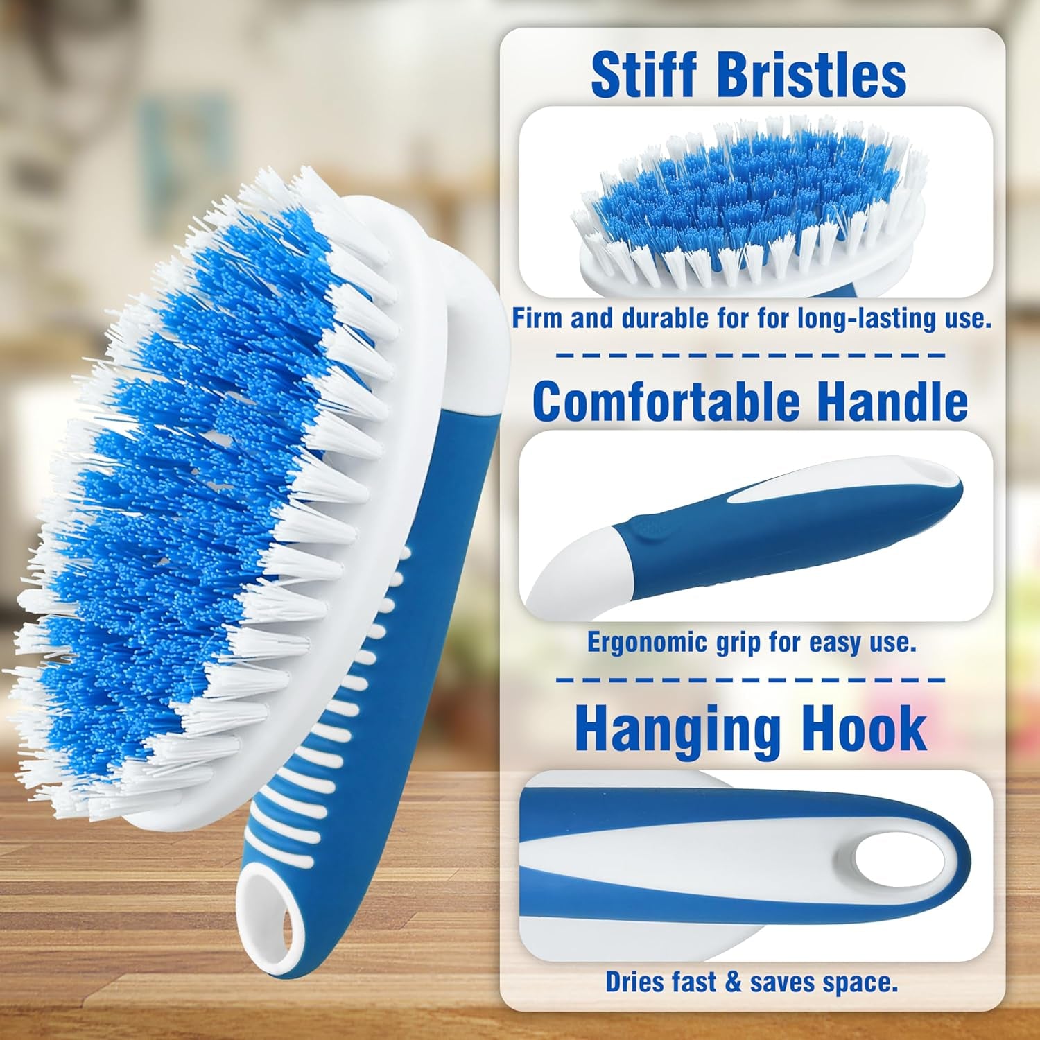 2-Pack Small Cleaning Brushes, Cleaning Carpet, Floor, Bathroom, Kitchenware