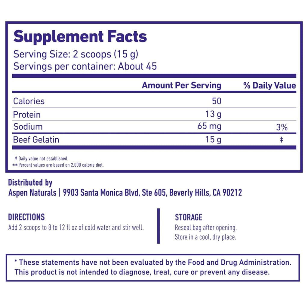 Grass Fed Beef Gelatin Powder. Pasture Raised, Grass-Fed Gelatin, Non-Gmo, Paleo Friendly (24 Oz). Unflavored Gelatin Powder. Easy to Mix Protein Supplement.