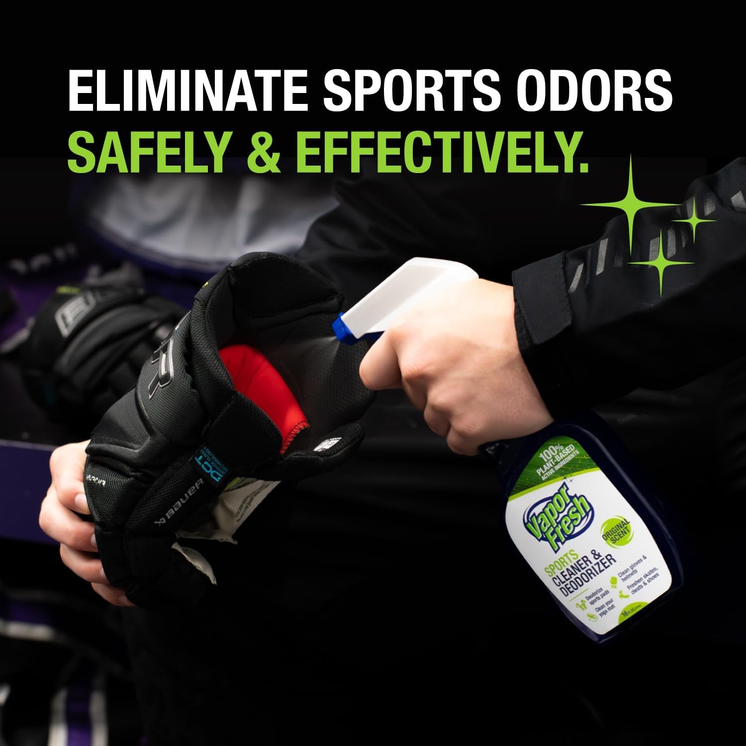 Cleaning Spray for Sports and Gym Equipment - Shoe Deodorizer, Yoga Mat Cleaner, Boxing Glove Deodorizer - Natural and Plant Based, 16 Fl Oz (1-Pack)